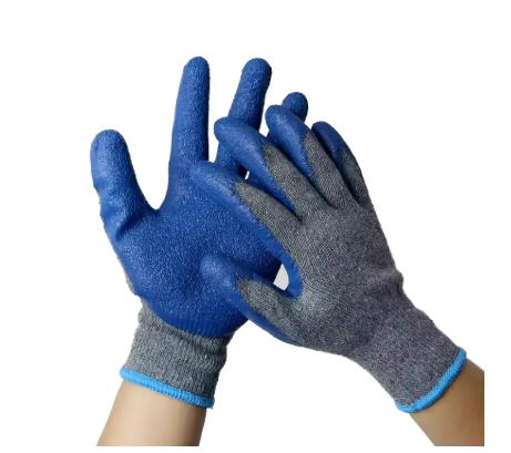 10 needle cotton flat hanging wrinkle gloves